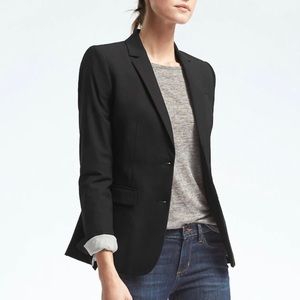 Petite Long and Lean-Fit Lightweight Wool Blazer